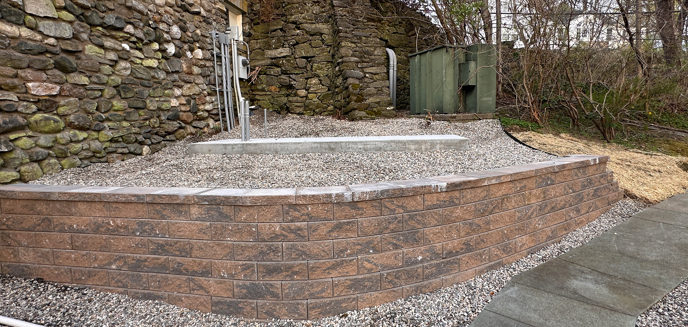 After image of outside area prepared for generator