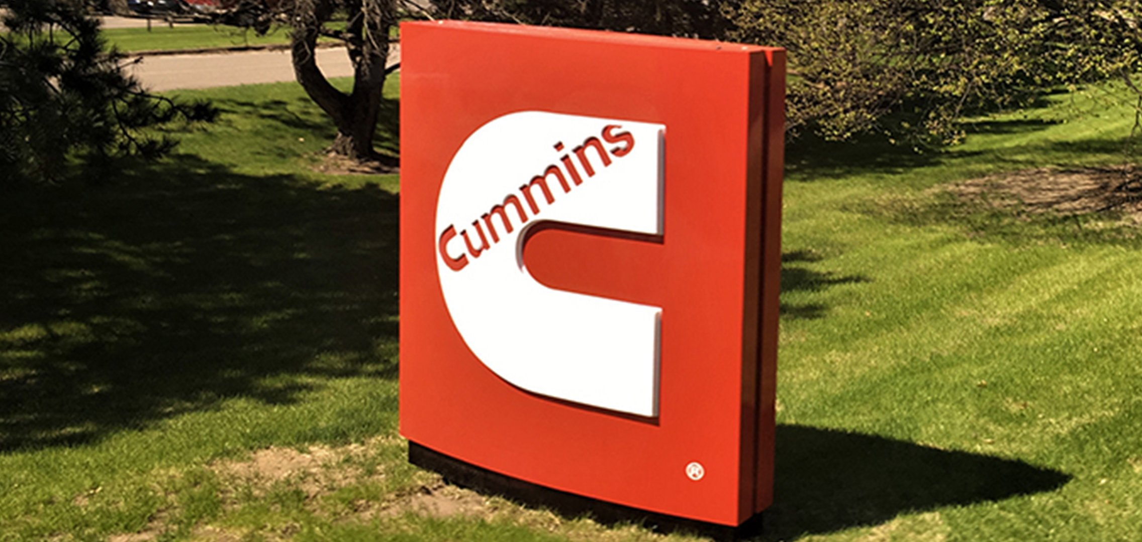 Cummins brand sign.