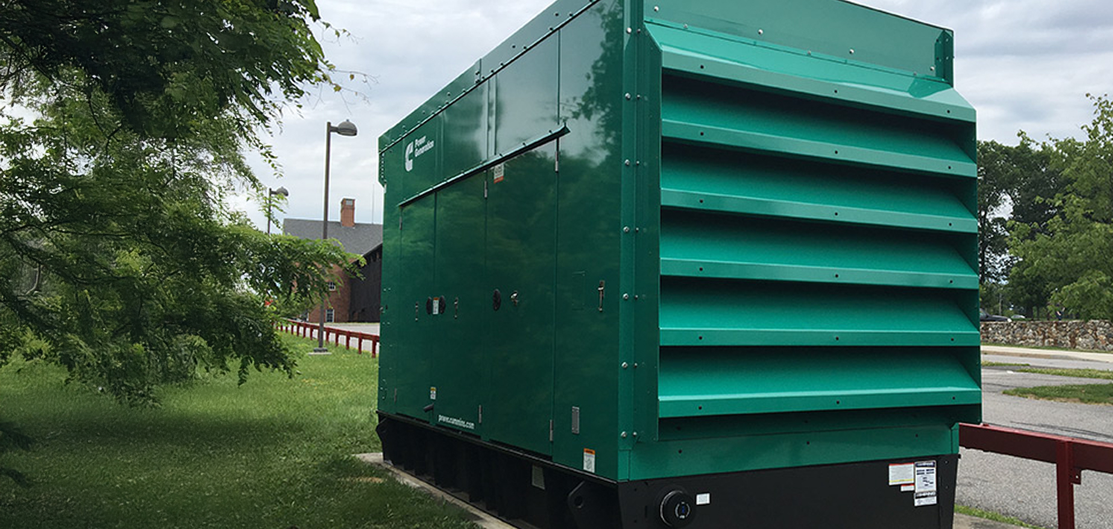 Commercial generator outside