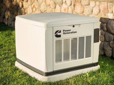 Residential generator outside of home
