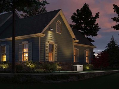 Residential home being powered by a generator