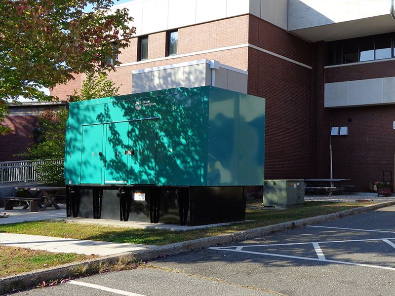 Commercial generator outside