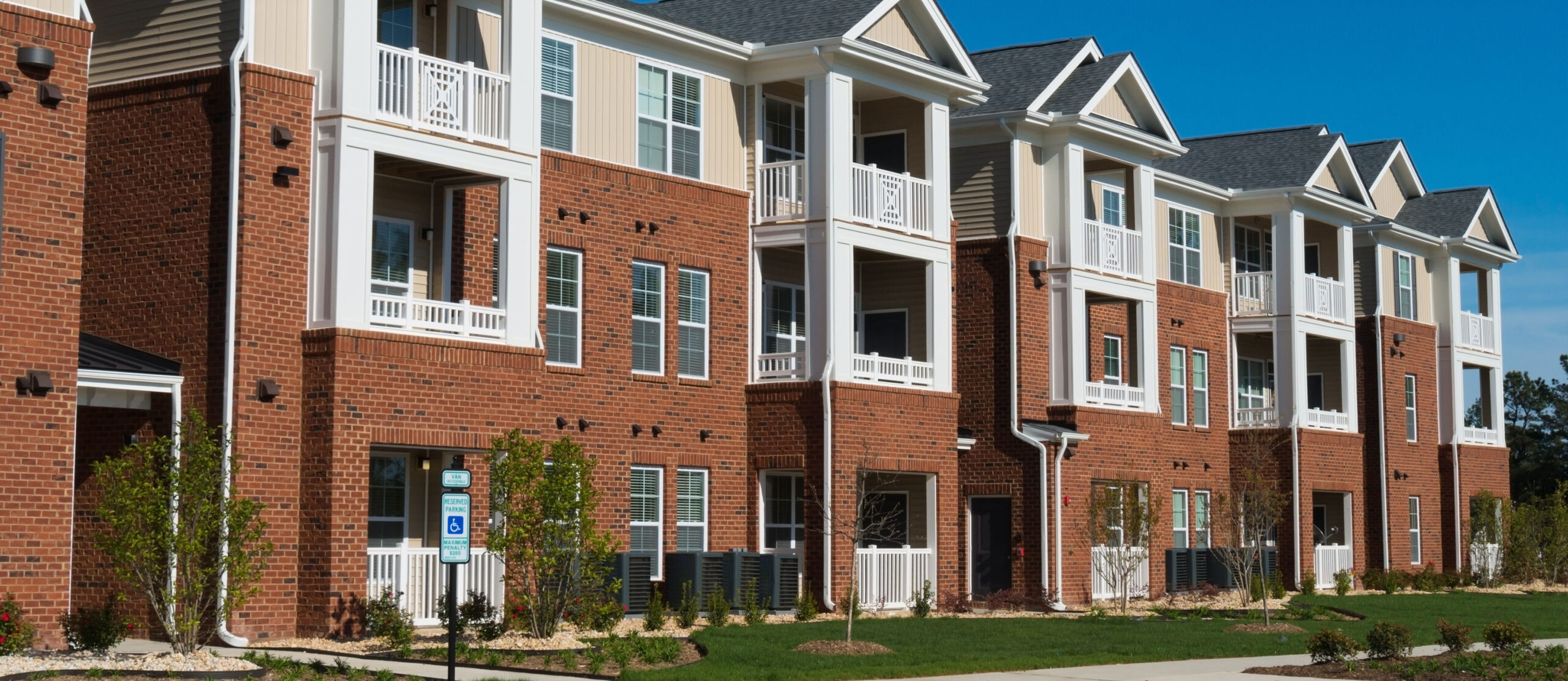 A row of condominiums